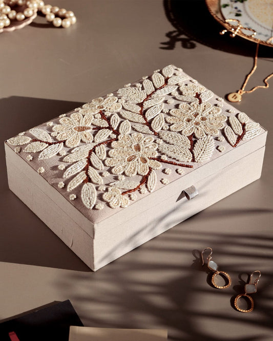 Full Moon Beaded Jewelery Box