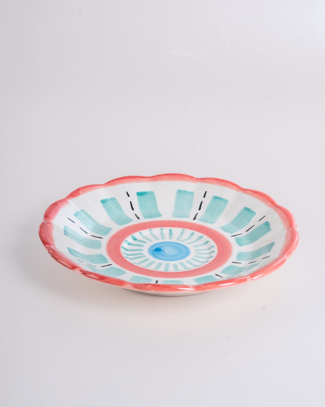 Masquerade Handpainted Ceramic Snack Tapas Plate