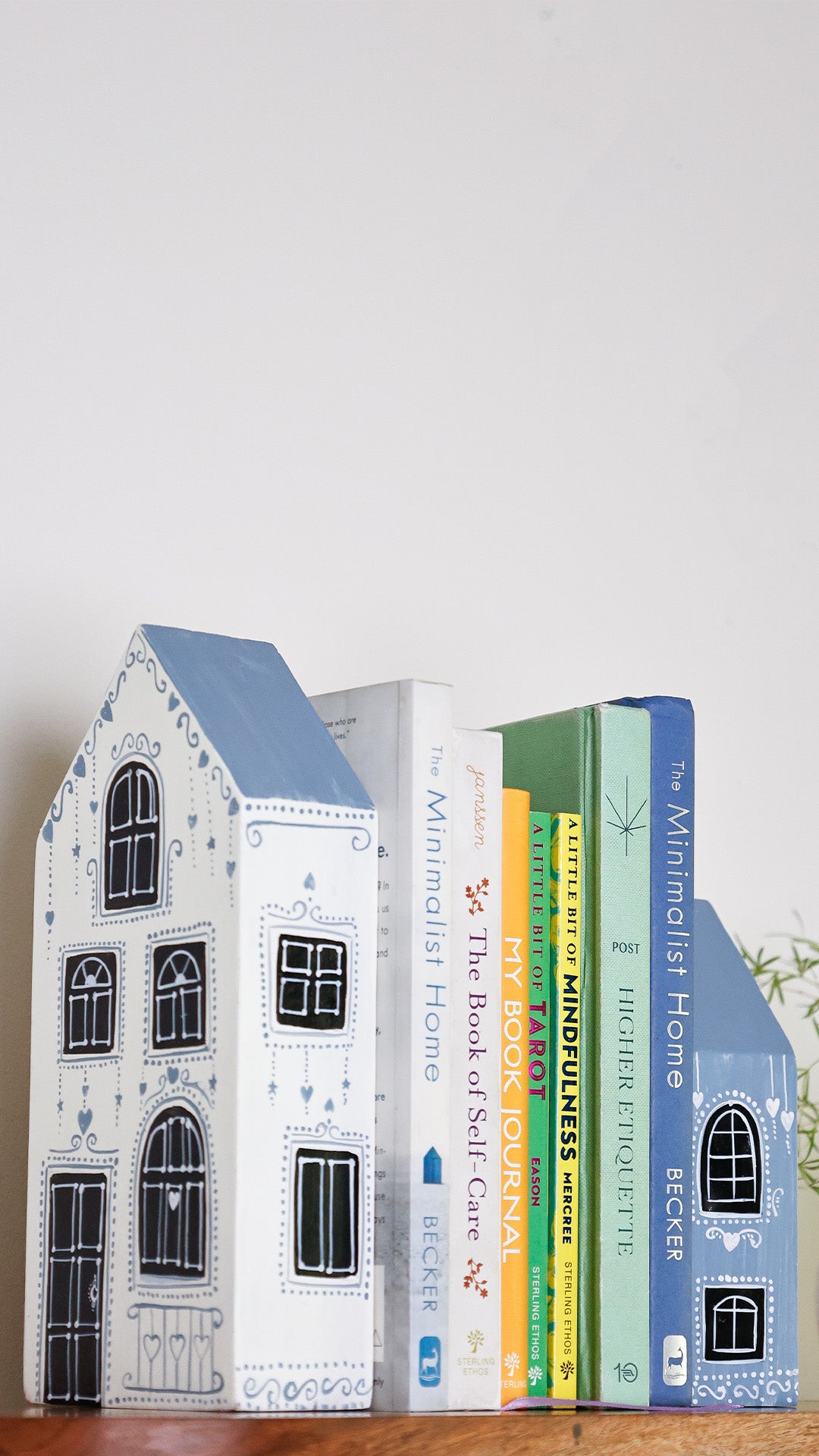 At Home Handpainted Bookends - Set of 2