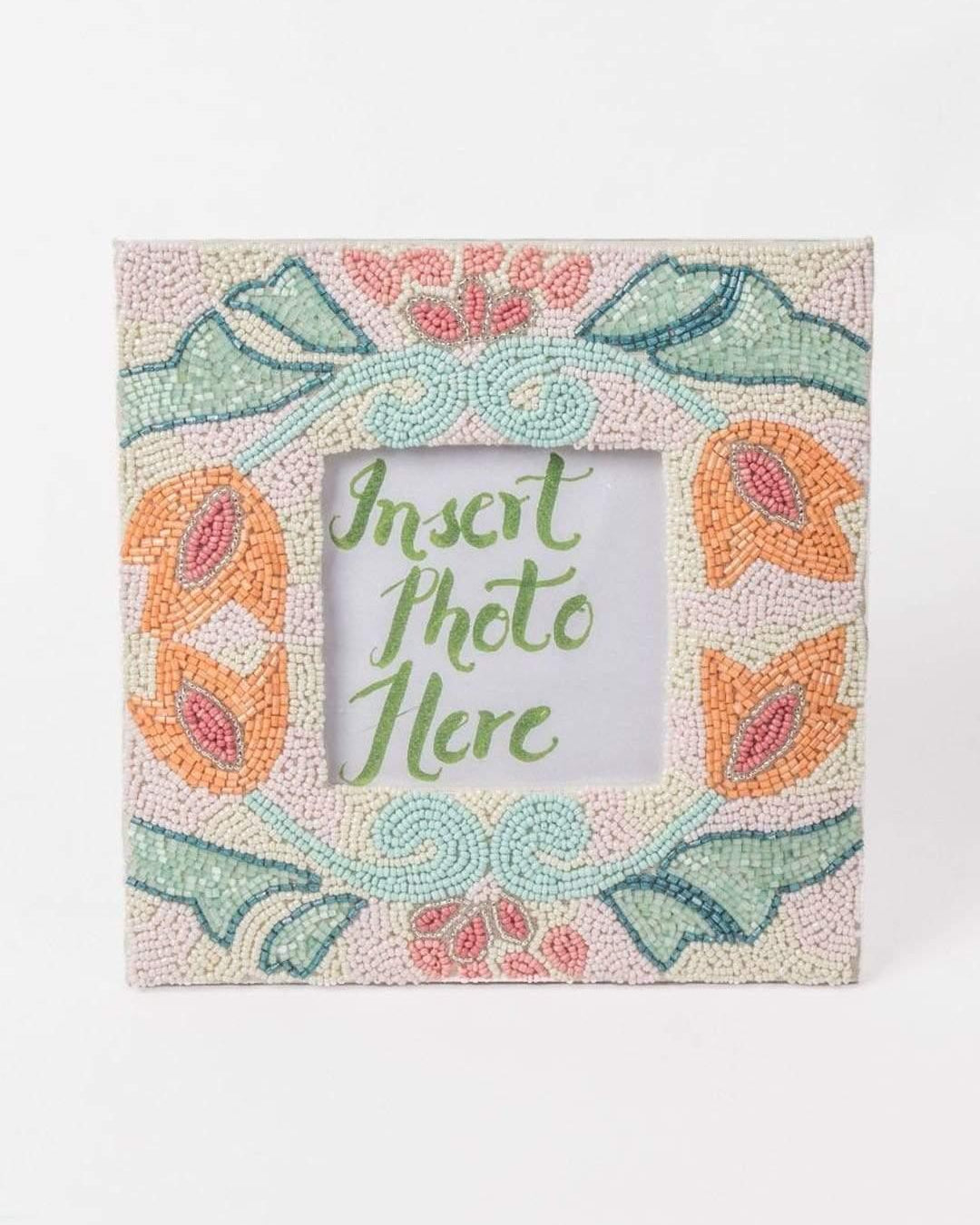 Pastel Perfection Beaded Photo Frame