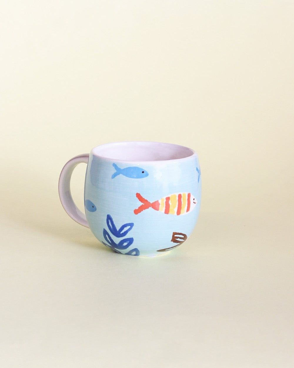 Peek A Boo Handpainted Ceramic Mug - Fish