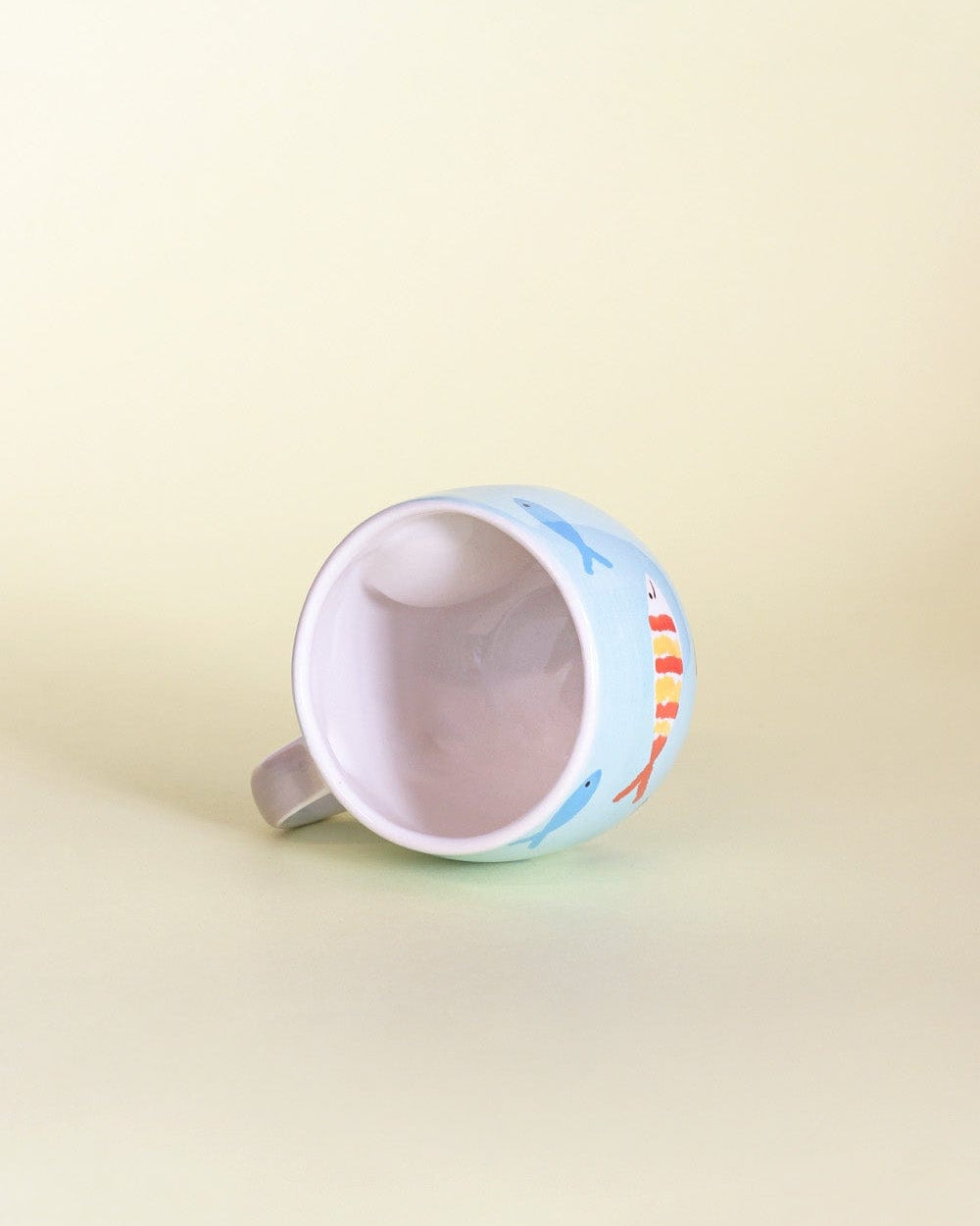 Peek A Boo Handpainted Ceramic Mug - Fish
