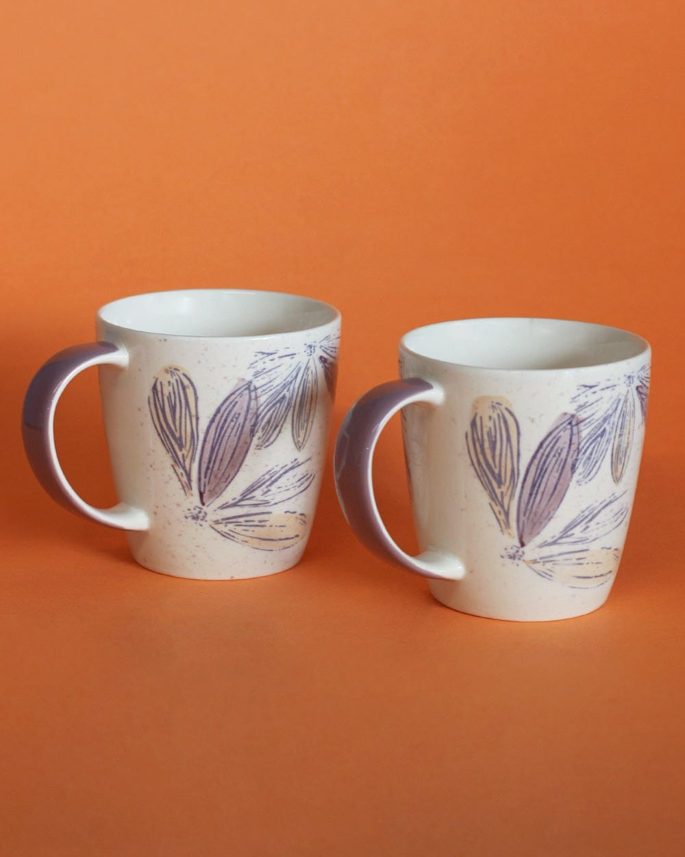 Purplicious Handpainted Ceramic Mugs - Set Of 2