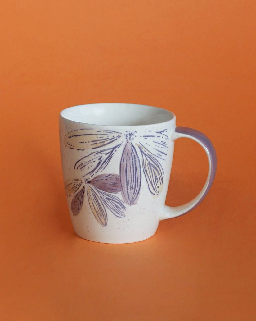 Purplicious Handpainted Ceramic Mugs - Set Of 2