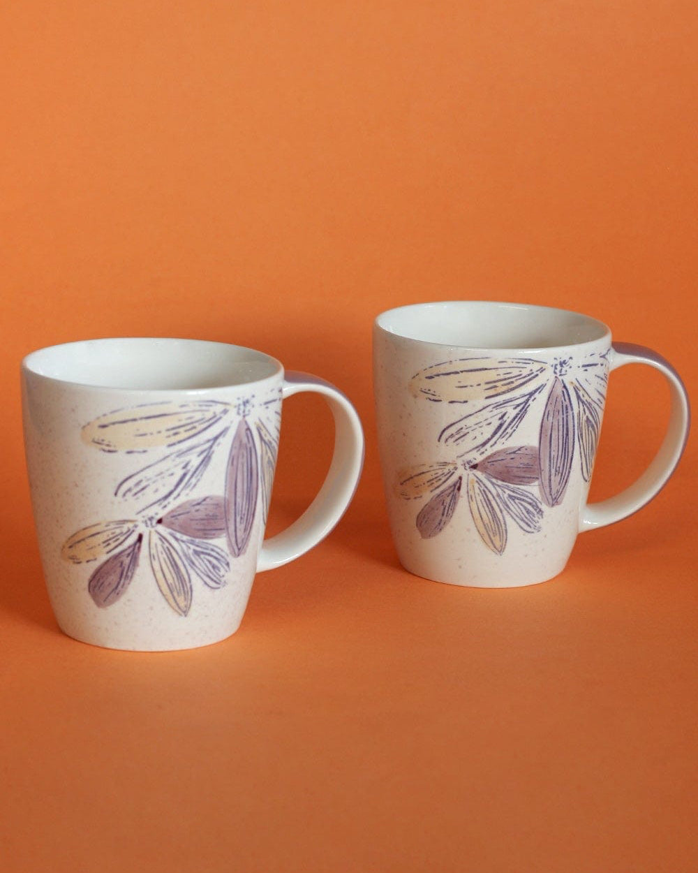 Purplicious Handpainted Ceramic Mugs - Set Of 2