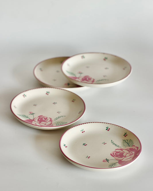 Bloomsberry Ceramic Snacks Plate 12cm - Set of 4