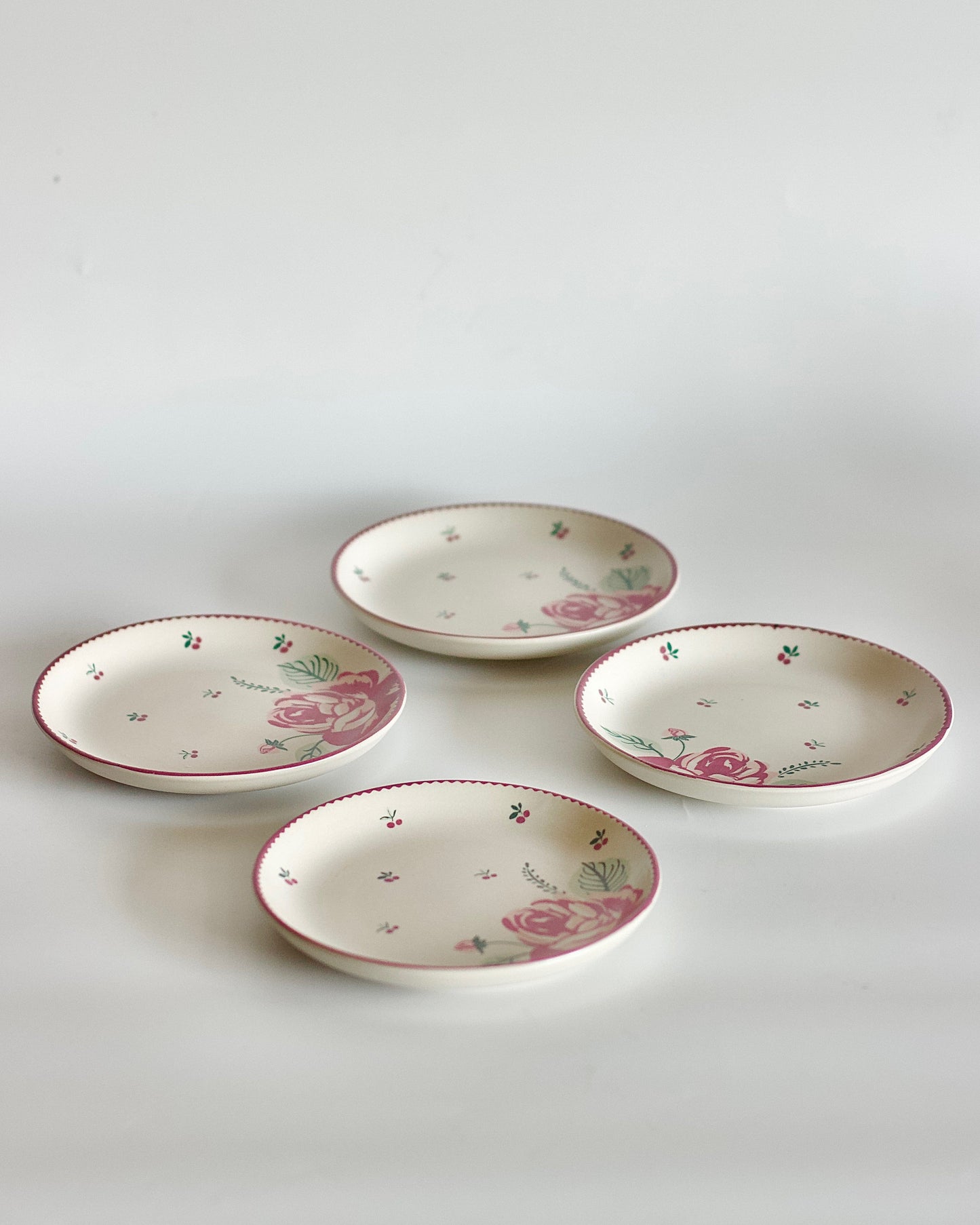 Bloomsberry Ceramic Snacks Plate 12cm - Set of 4