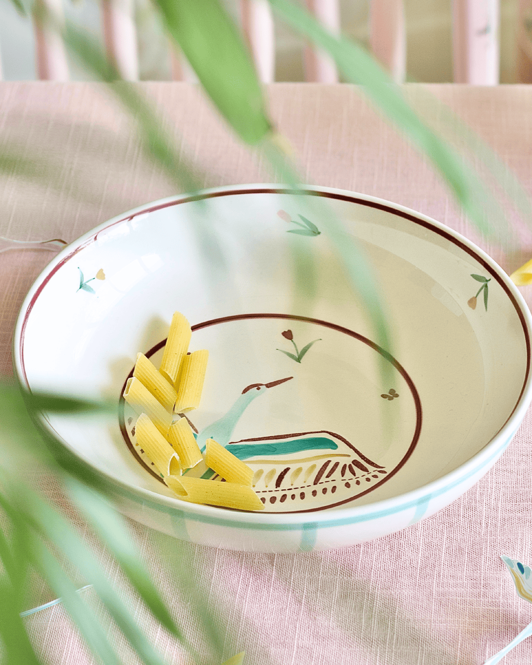 Bowl Skylark Handpainted Ceramic Pasta Bowl 21cm