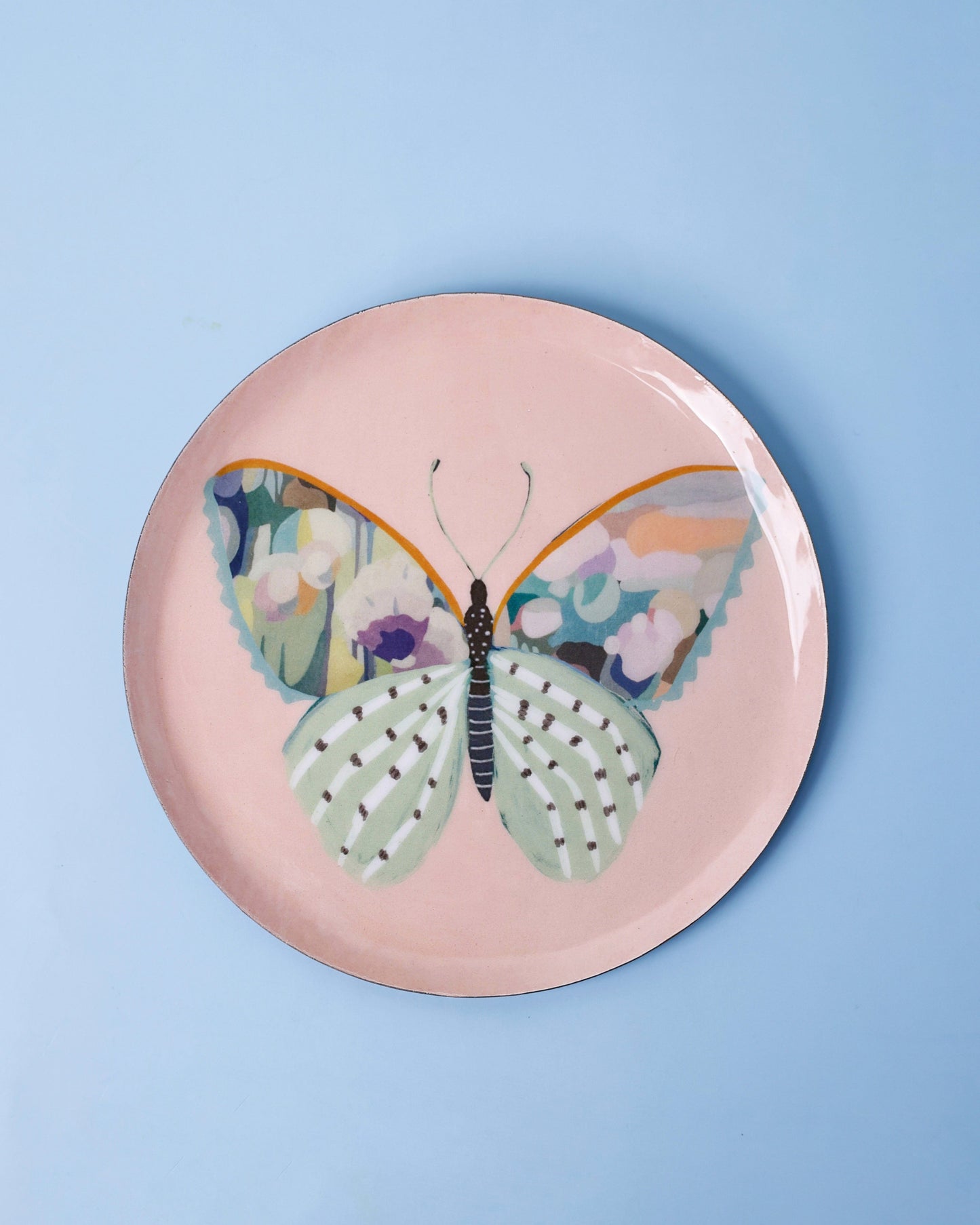 Butterfly Bloom Metal Wall Plates - Set of 3