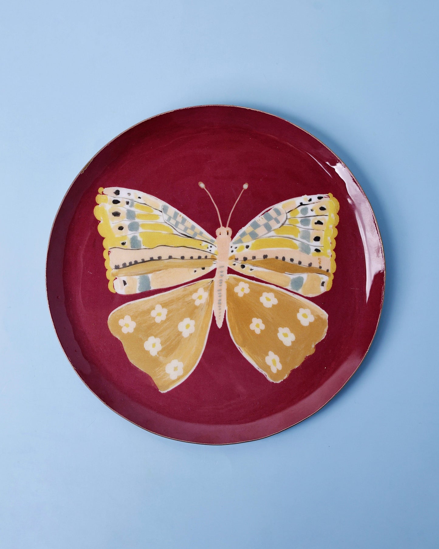 Butterfly Bloom Metal Wall Plates - Set of 3