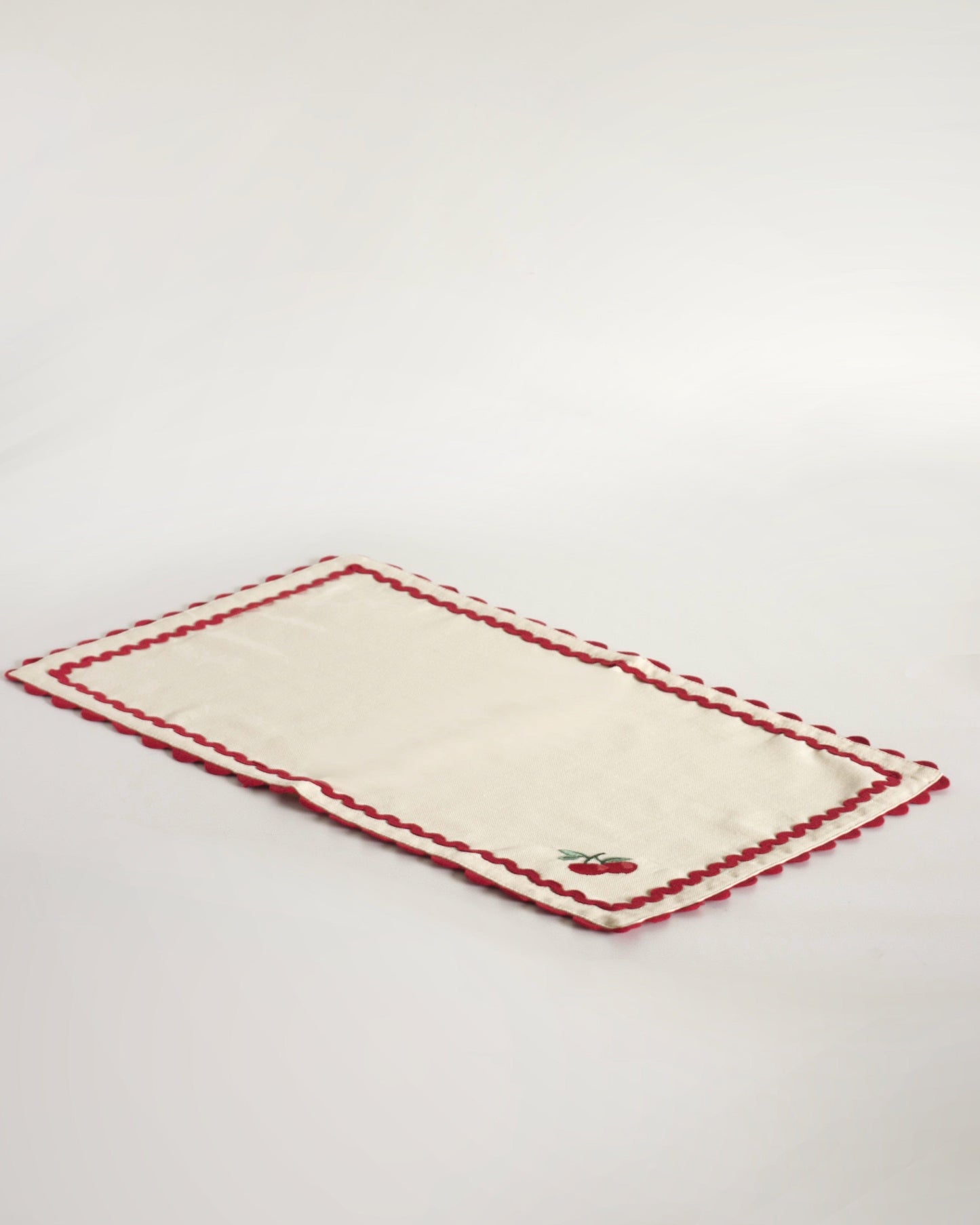 Cherry Crush Embroidered Placemats - Set of 6