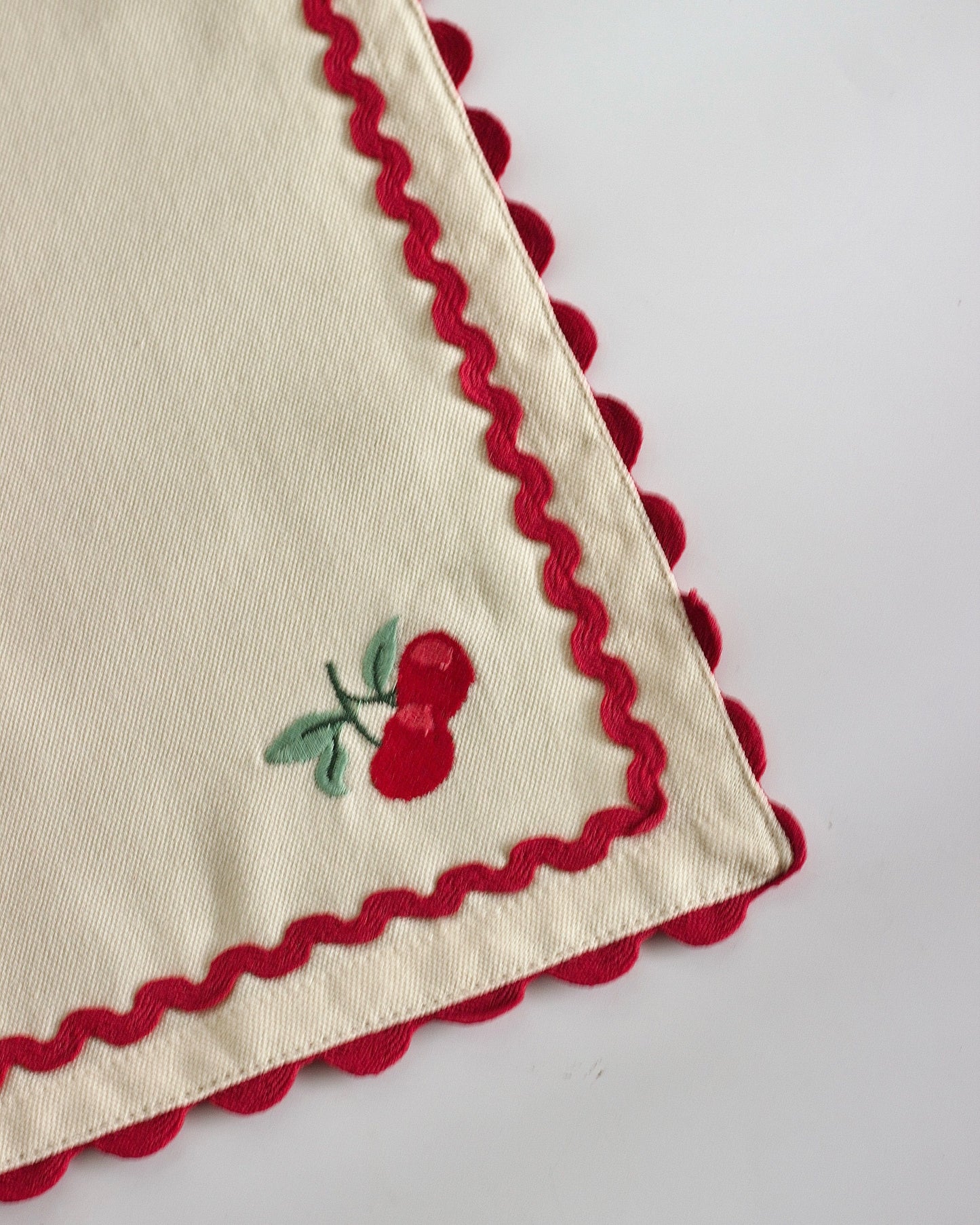 Cherry Crush Embroidered Placemats - Set of 6