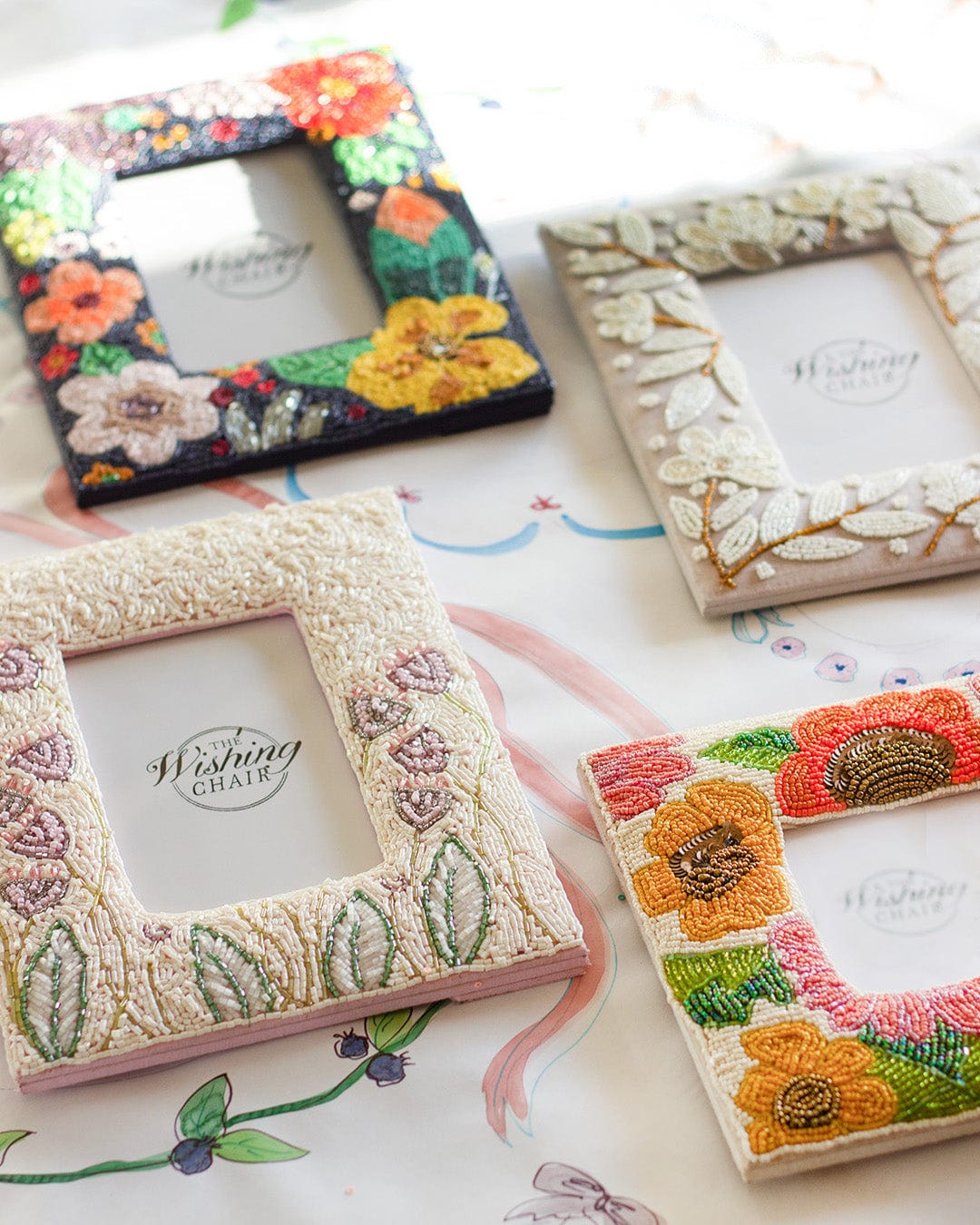Full Moon Beaded Photo Frame