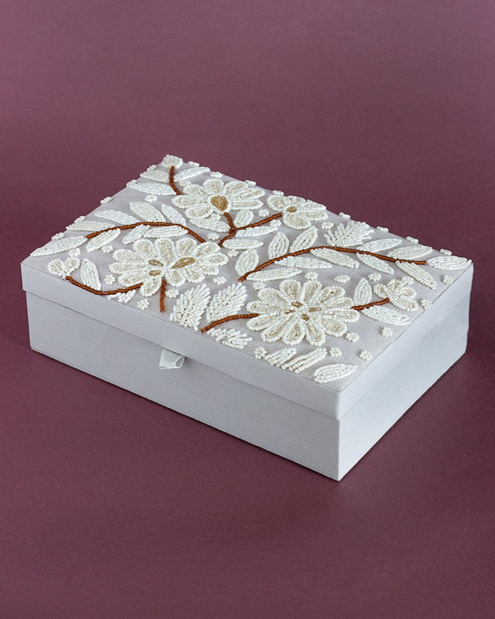 Full Moon Beaded Jewelery Box