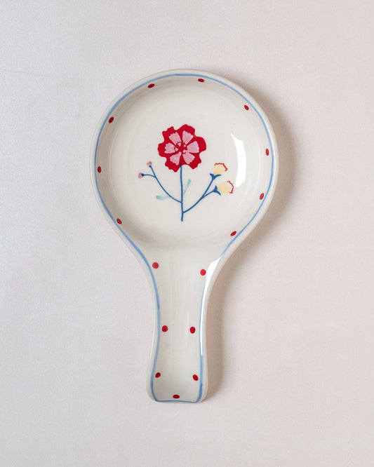 Arunya Handpainted Ceramic Spoon Rest