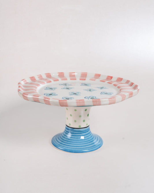 Masquerade Ceramic Cake Stand