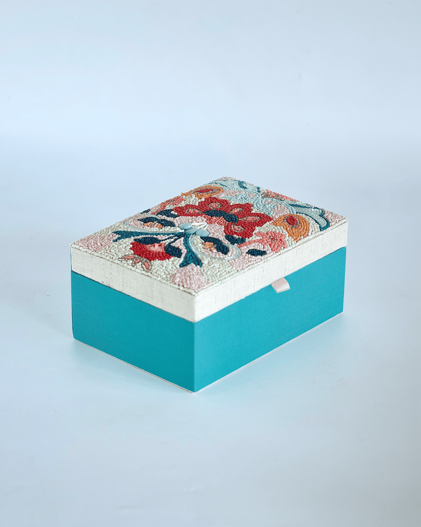 Pastel Perfection Beaded Jewelery Box