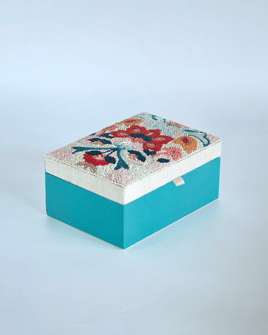 Pastel Perfection Beaded Jewelery Box
