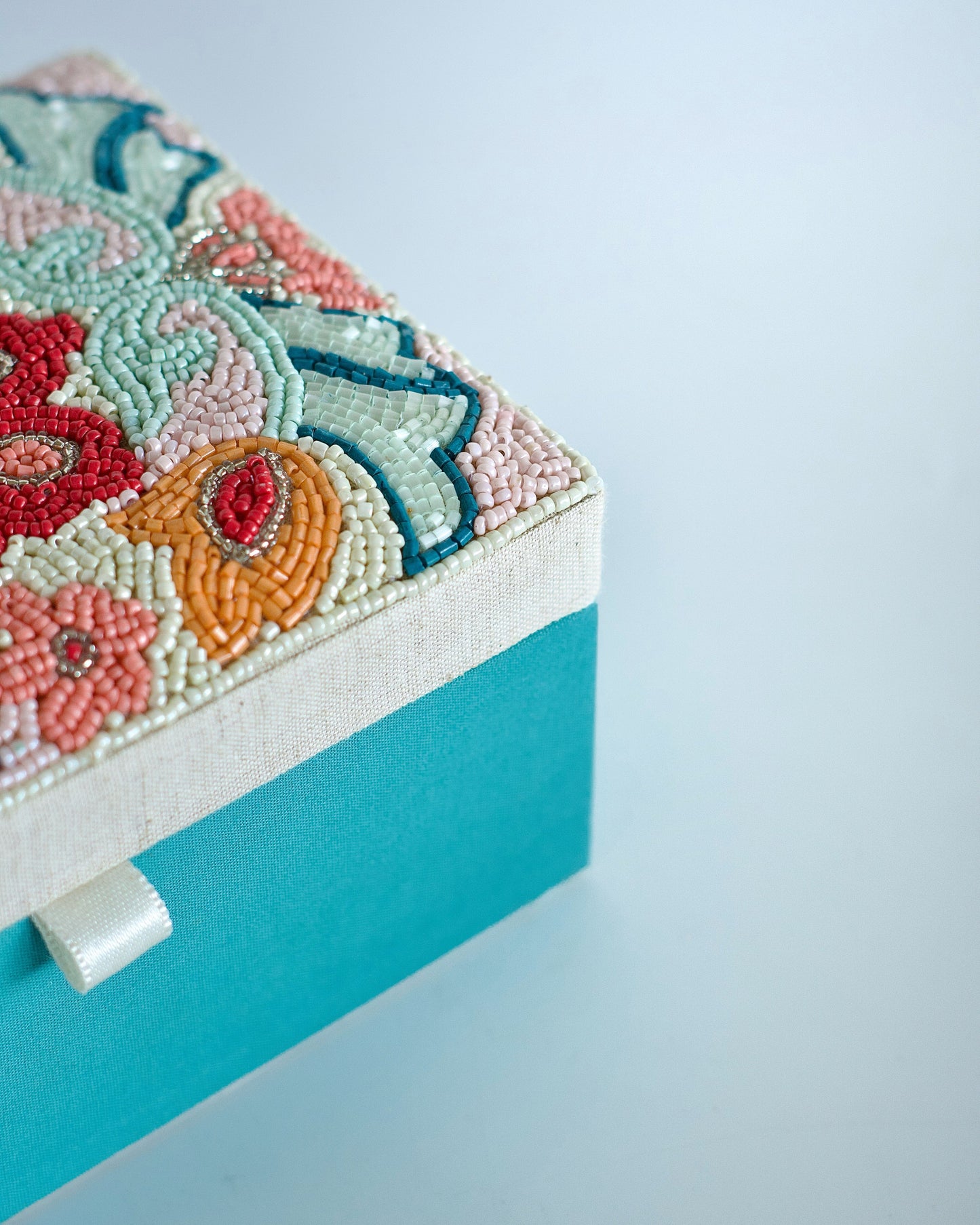 Pastel Perfection Beaded Jewelery Box