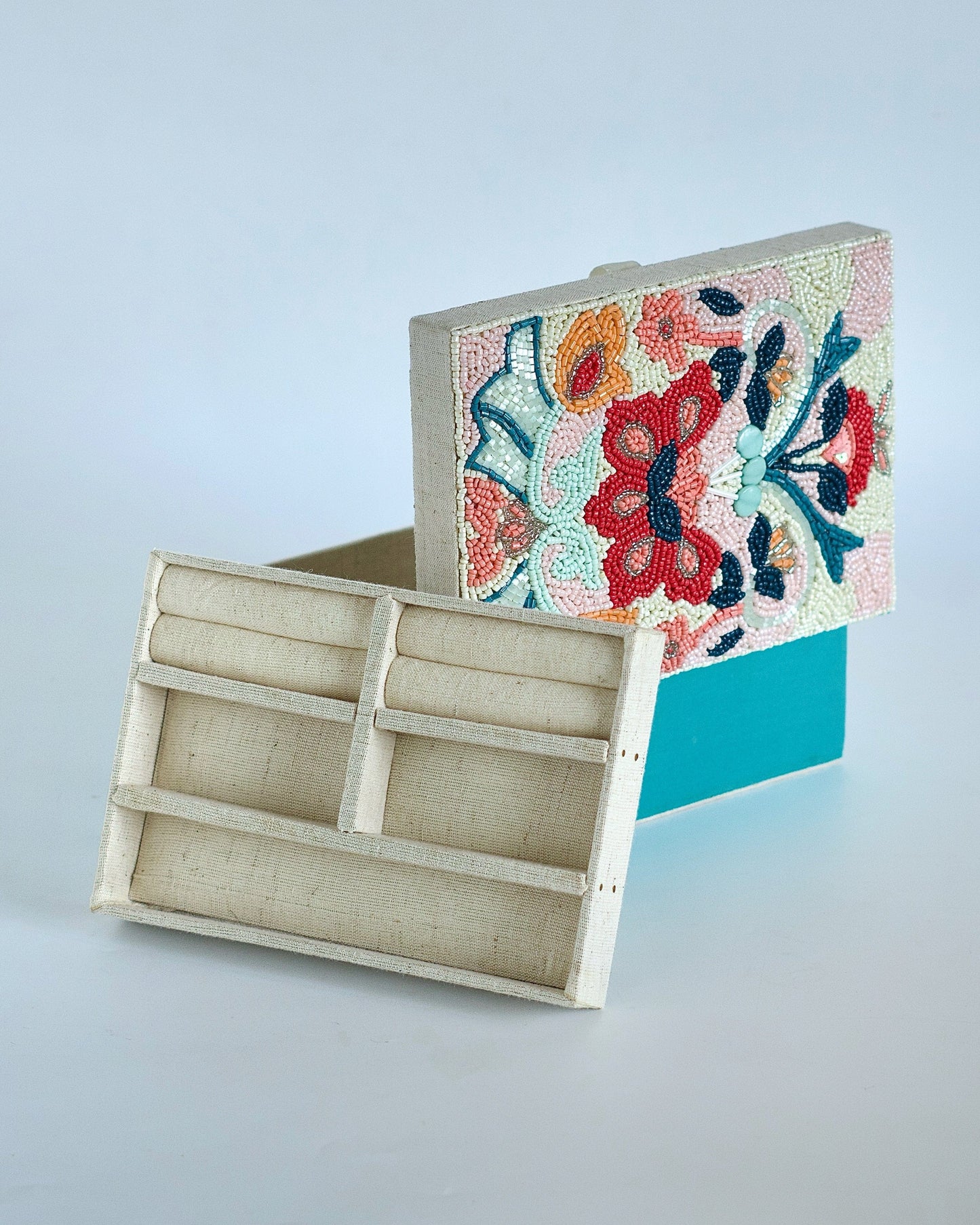 Pastel Perfection Beaded Jewelery Box