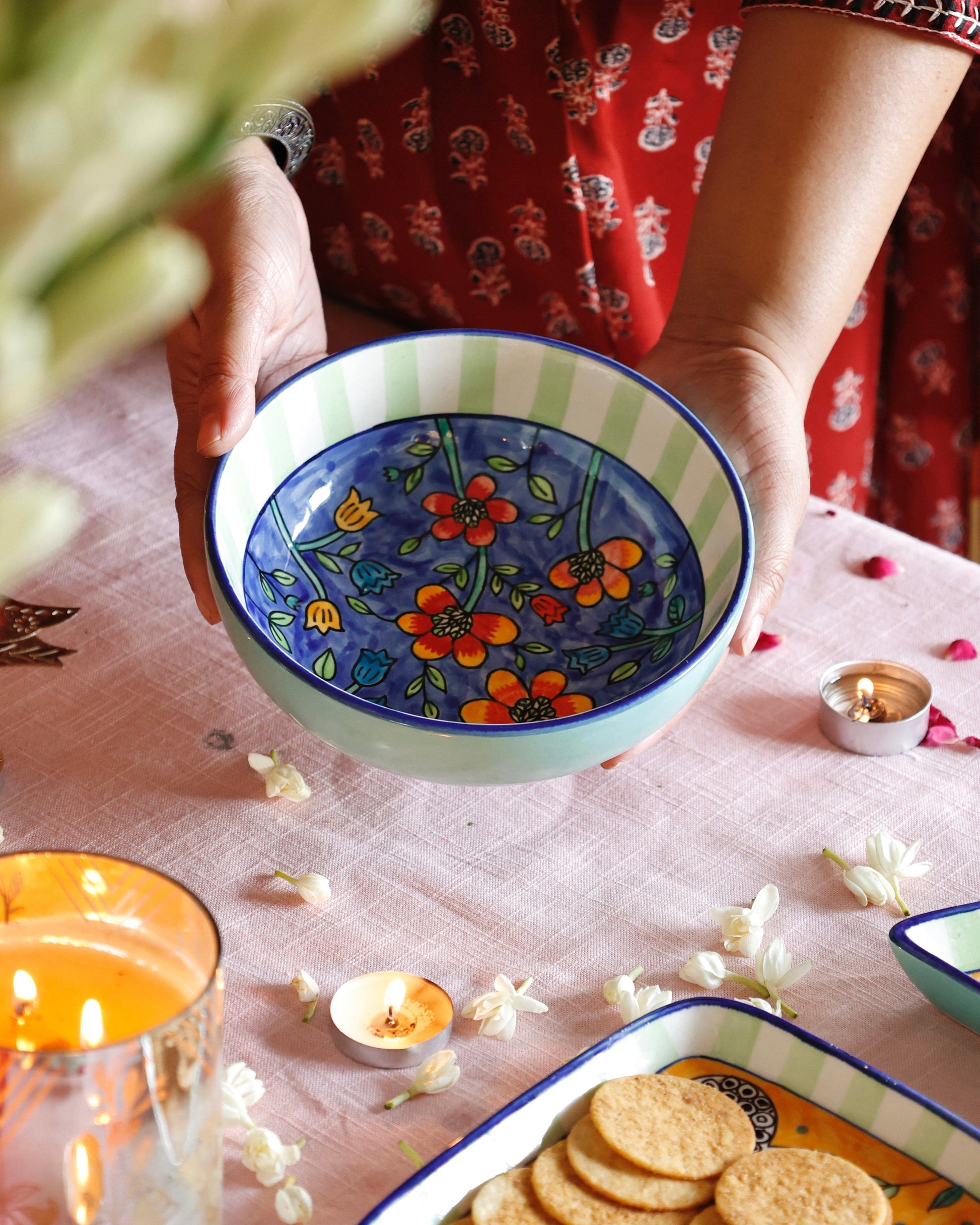 Perch Handpainted Ceramic Pasta Bowl