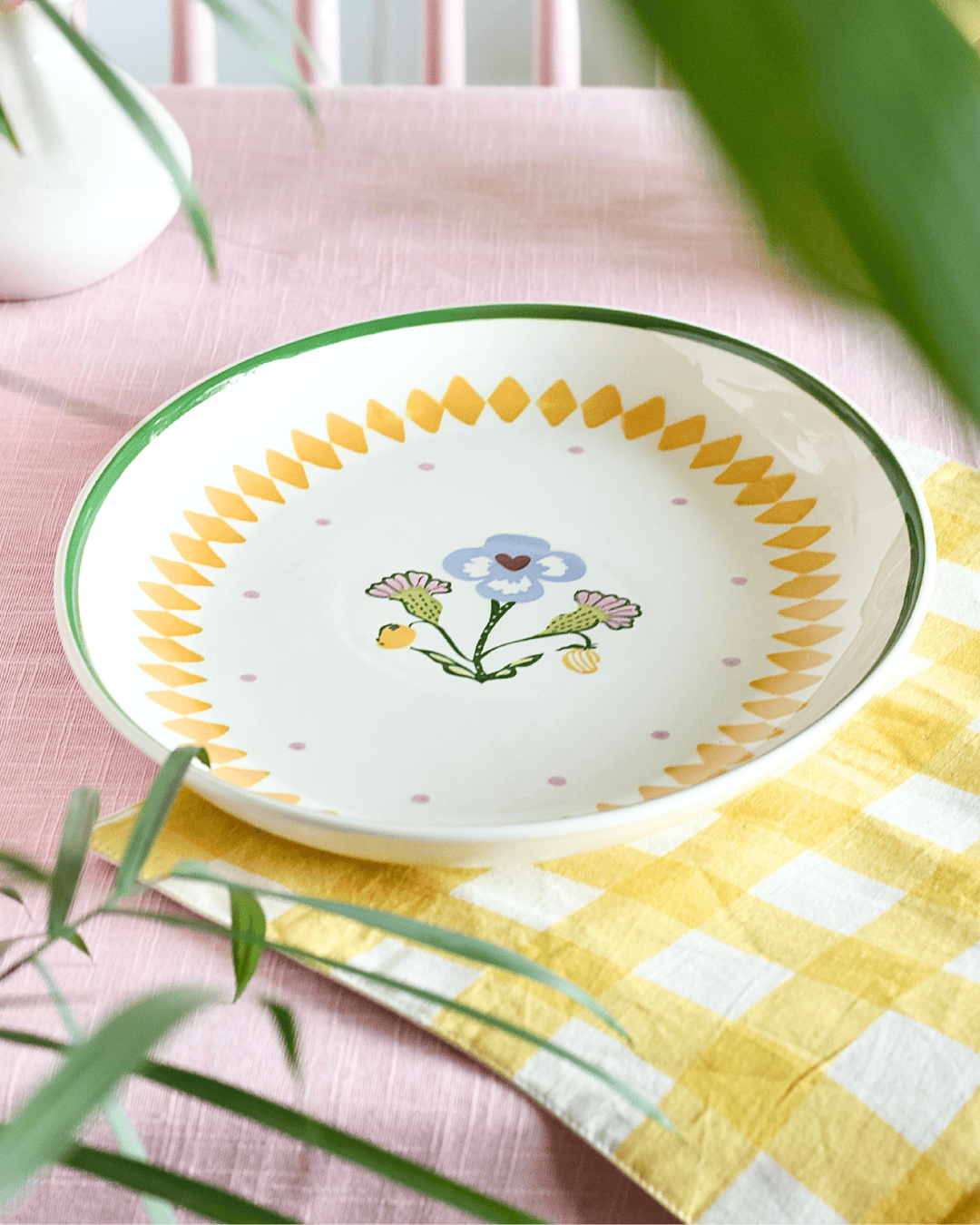 Plate Sundrop Handpainted Ceramic Oval Plate 30 cm