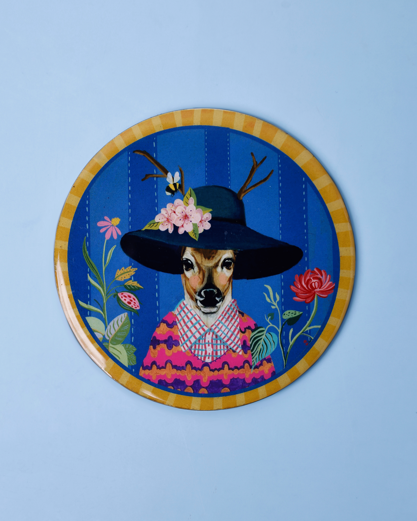 Quirky Crew Metallic Coasters - Set of 4