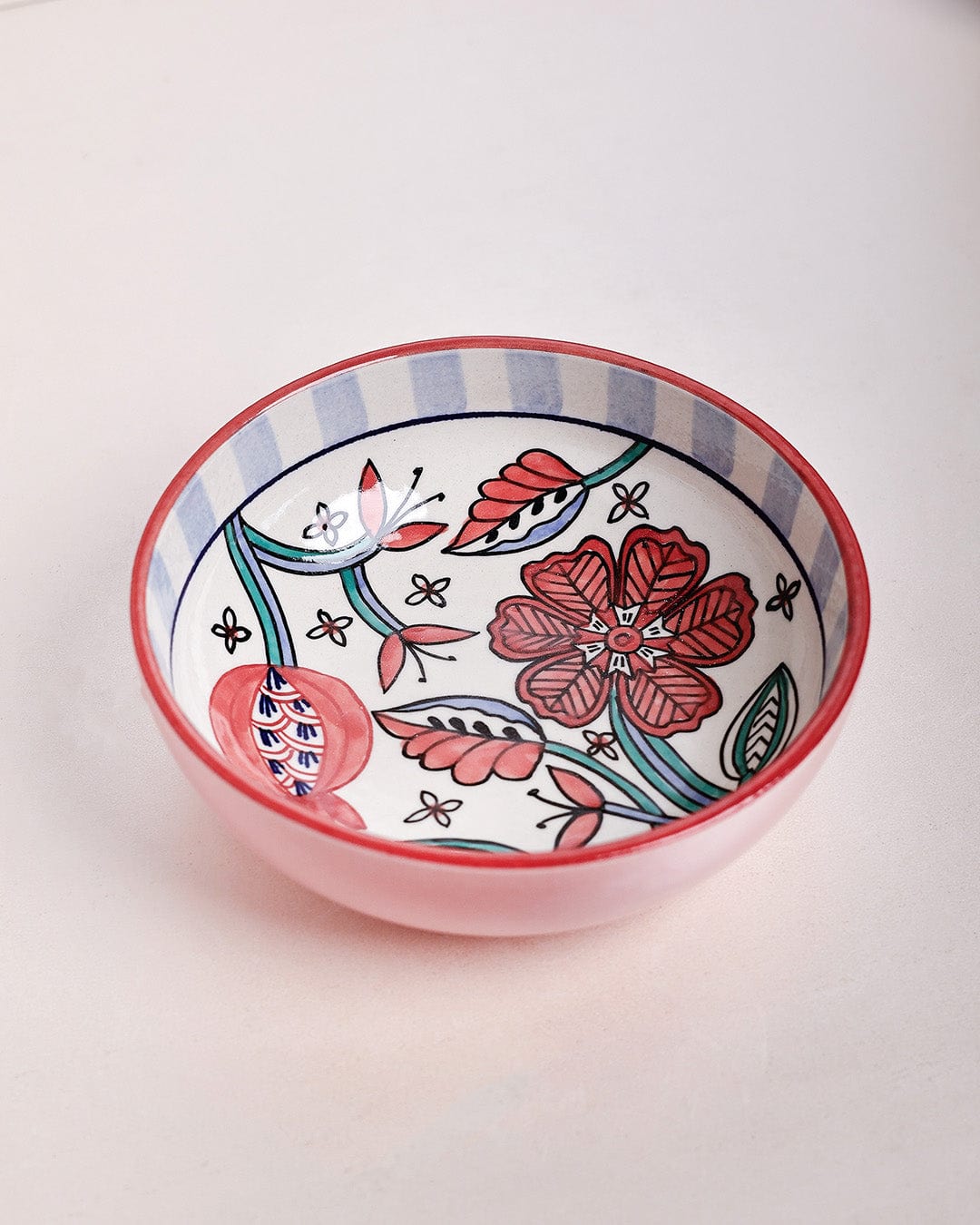 Dance in a Flowerbed Handpainted Ceramic Pasta Bowl