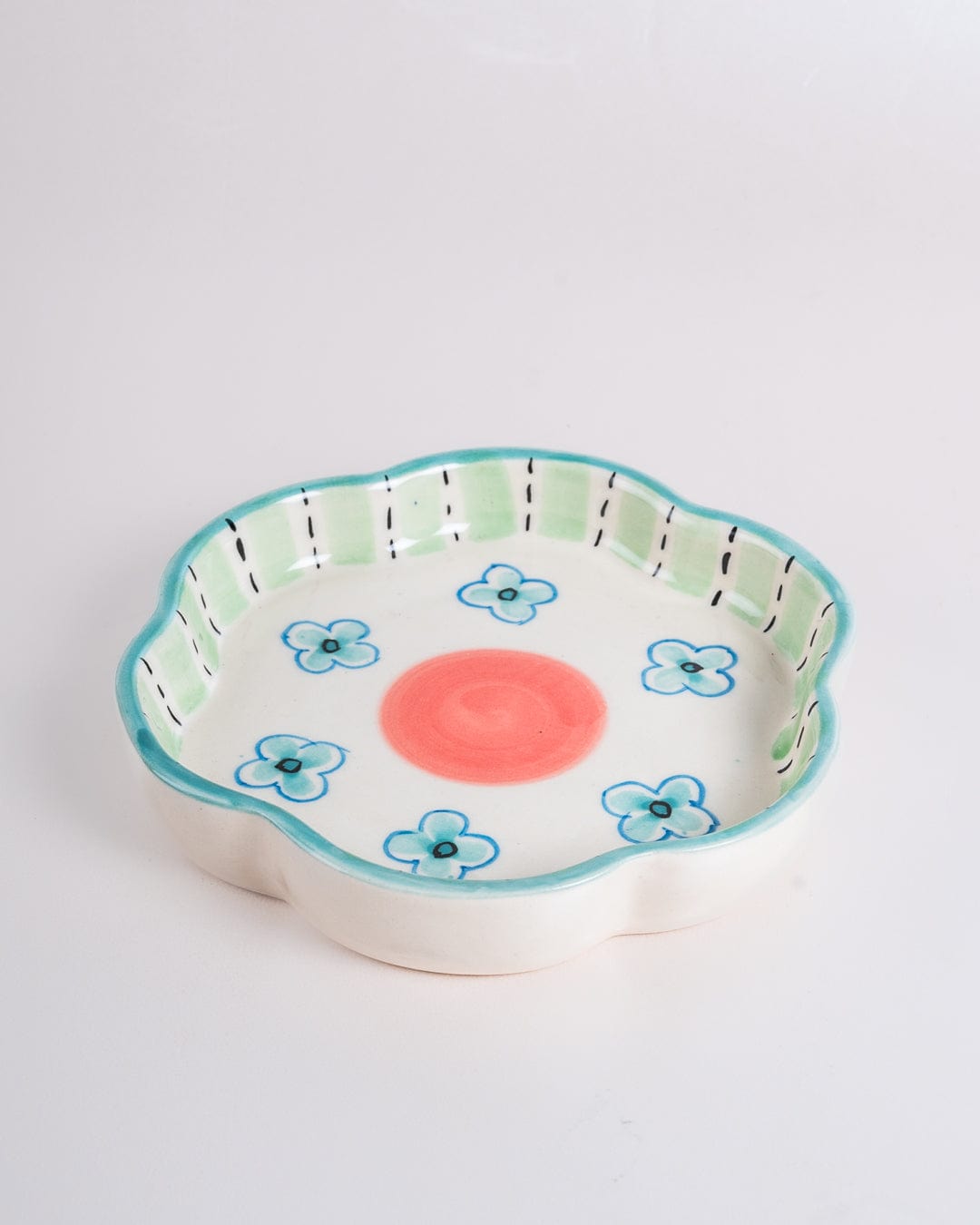 Masquerade Ceramic Flower Platter