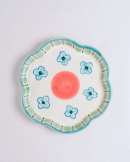 Masquerade Ceramic Flower Platter