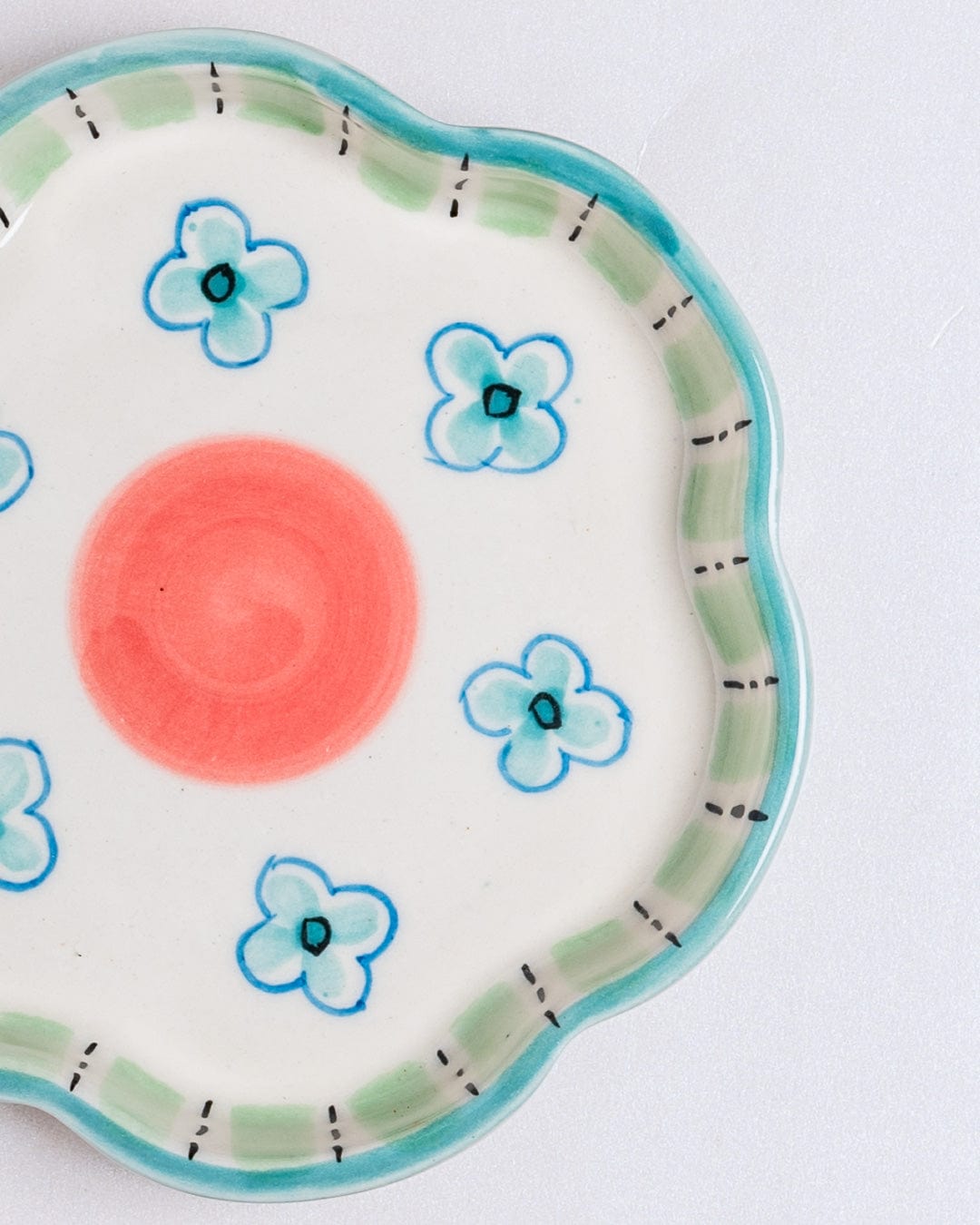 Masquerade Ceramic Flower Platter