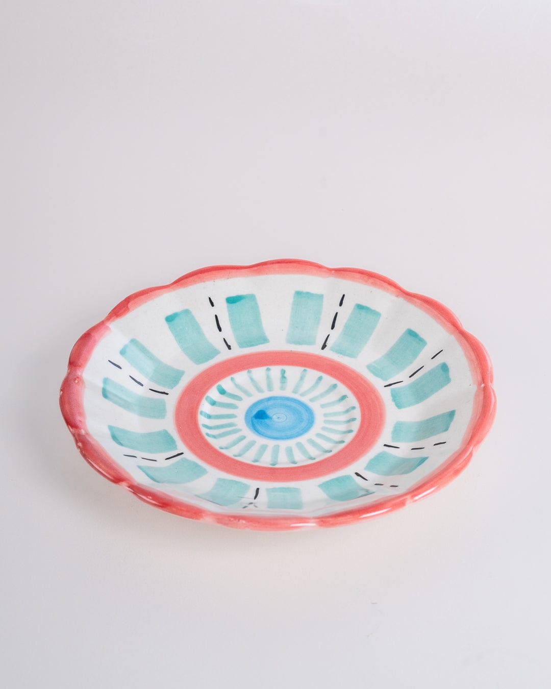 Masquerade Handpainted Ceramic Snack Tapas Plate