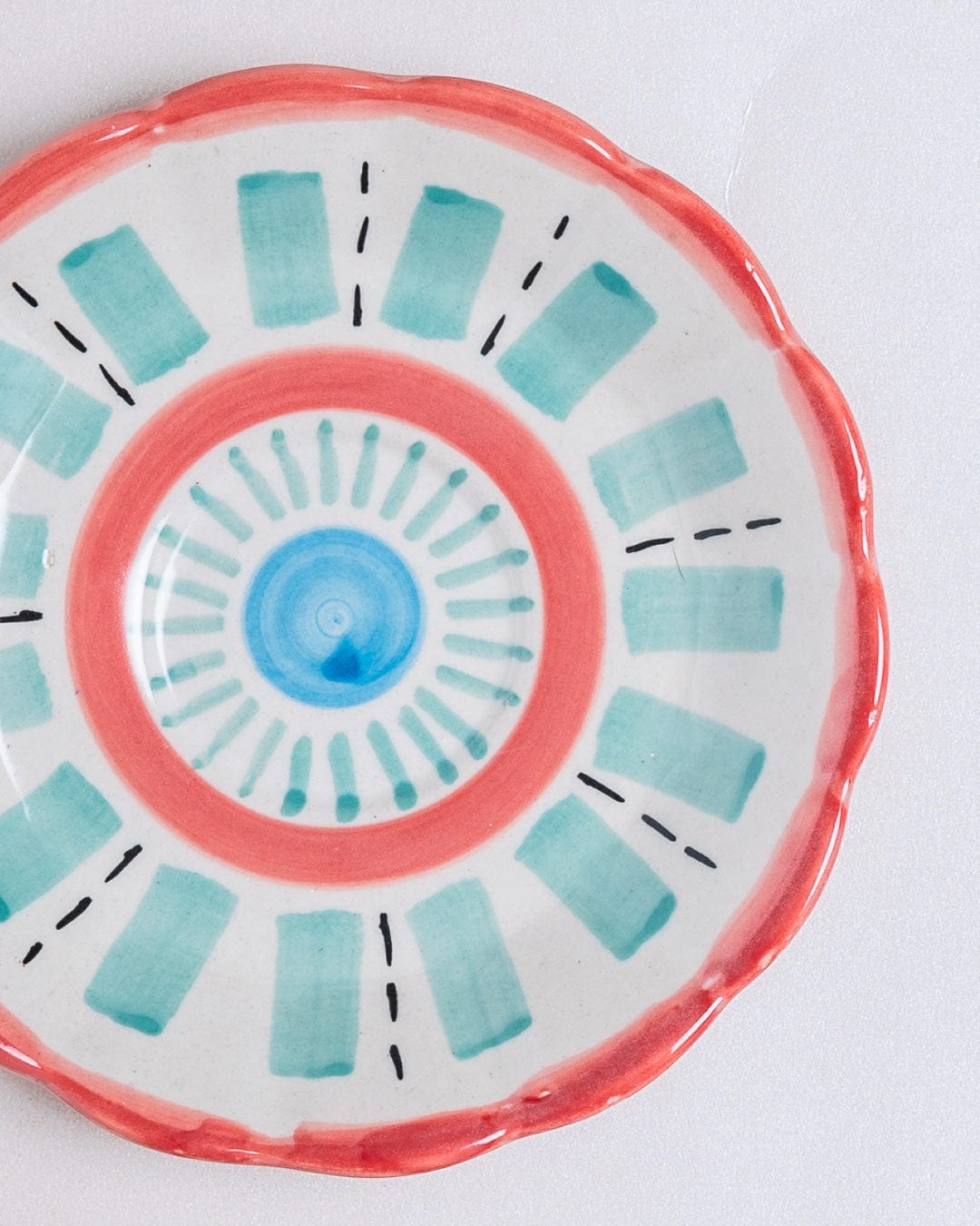 Masquerade Handpainted Ceramic Snack Tapas Plate