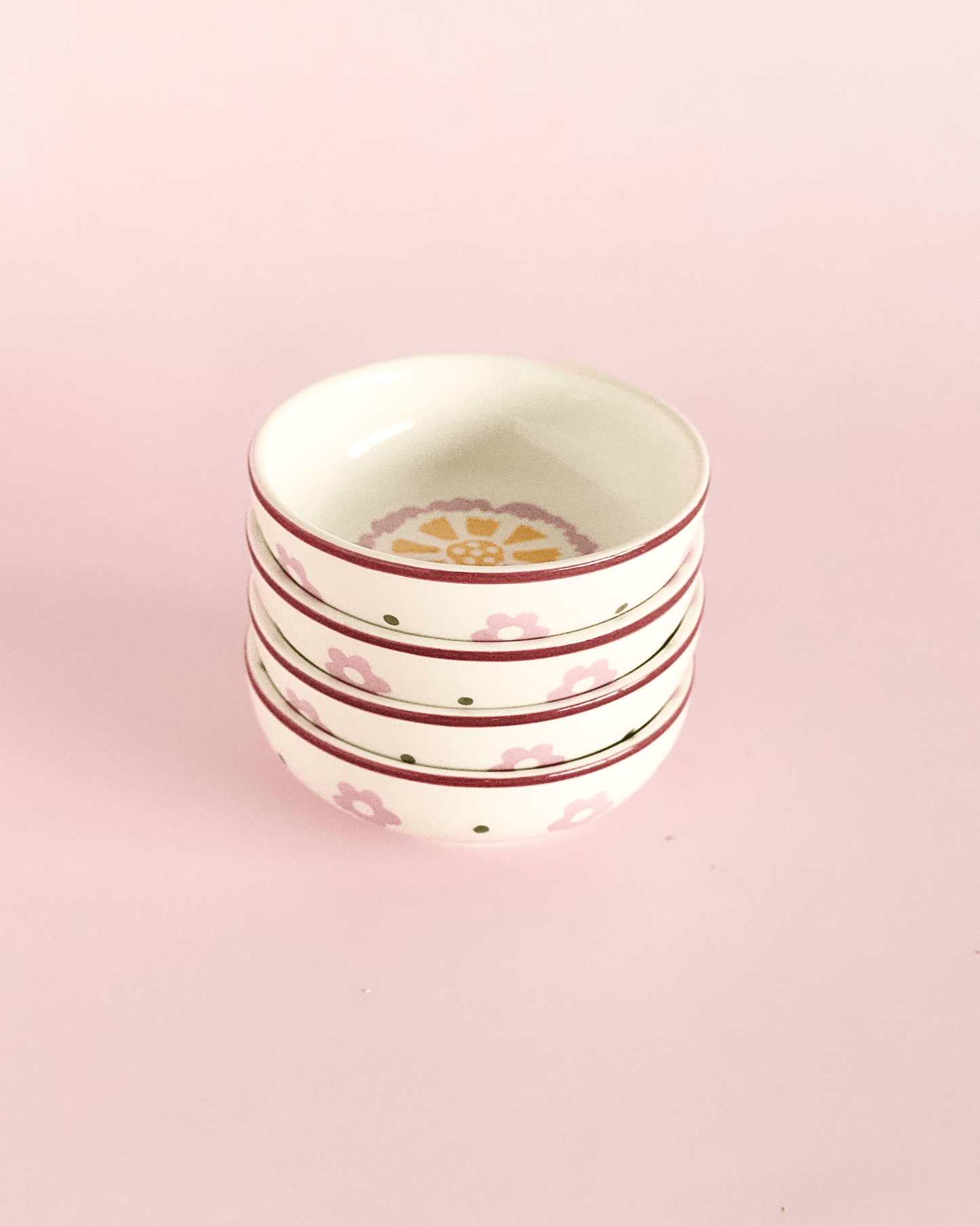 Sundrop Handpainted Ceramic Nut Bowl - Set of 4