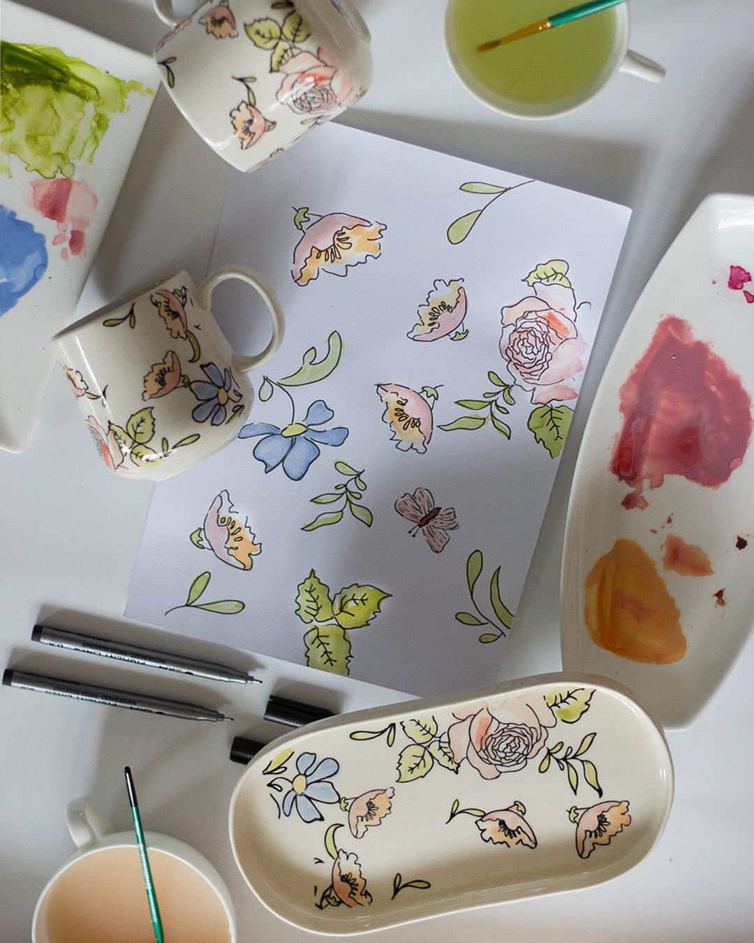 Bliss Out Handpainted Ceramic Mug