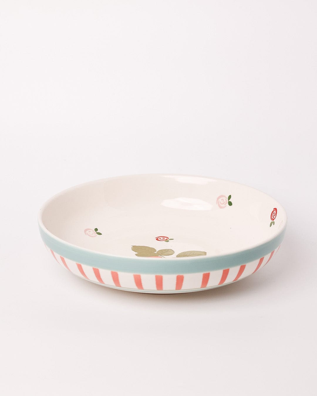 Tea Garden Handpainted Ceramic Pasta Bowl 21 cm
