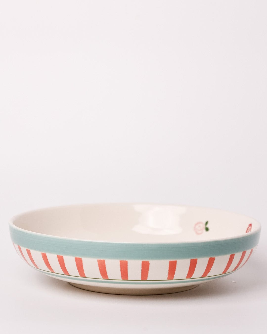 Tea Garden Handpainted Ceramic Pasta Bowl 21 cm