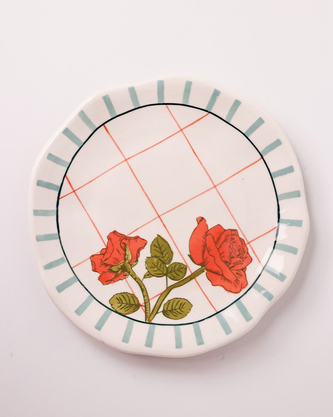 Tea Garden Handpainted Ceramic Snack Plate 16 cm