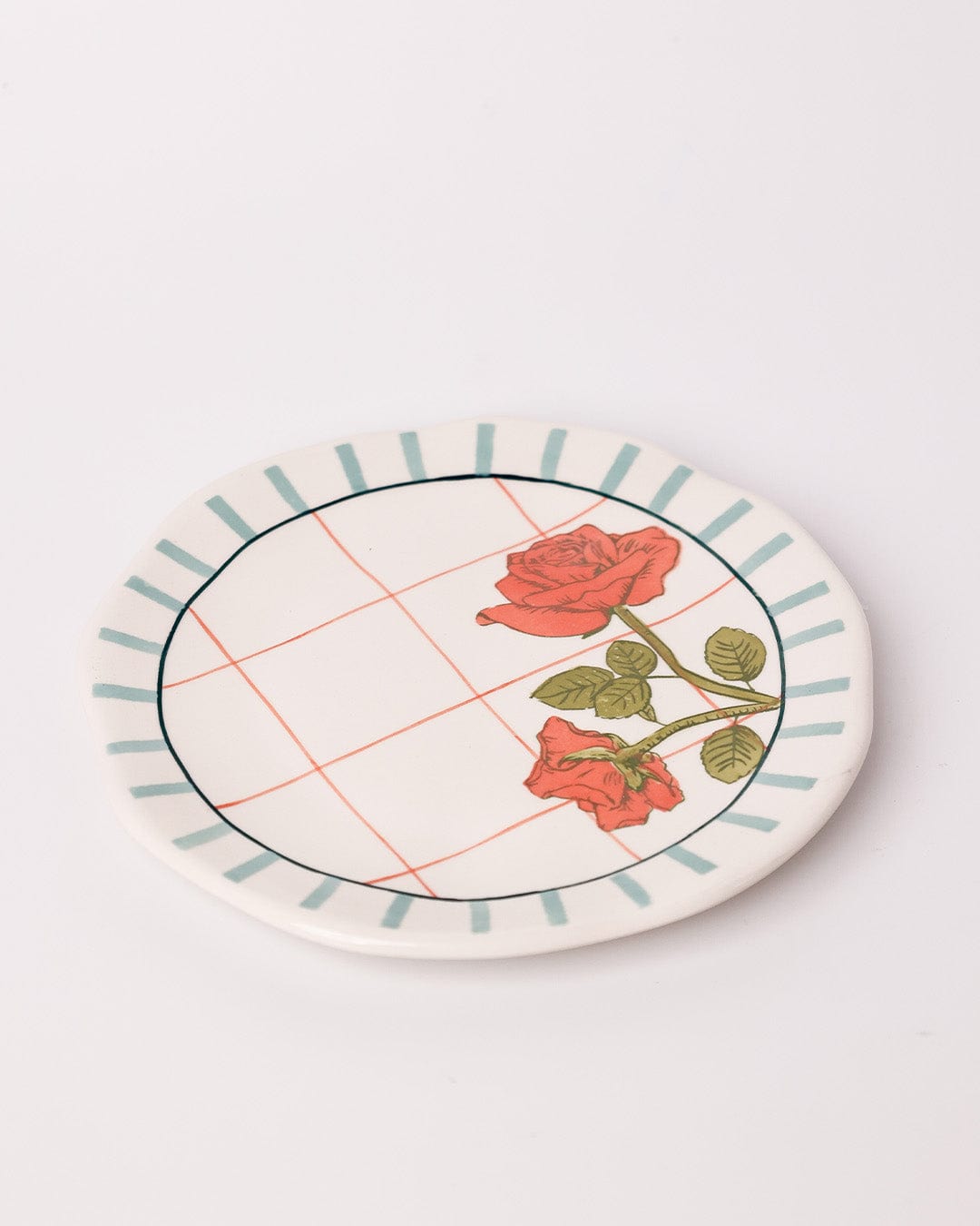 Tea Garden Handpainted Ceramic Snack Plate 16 cm