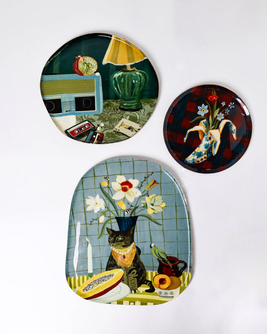 The Odd Trio Metal Wall Plates - Set of 3