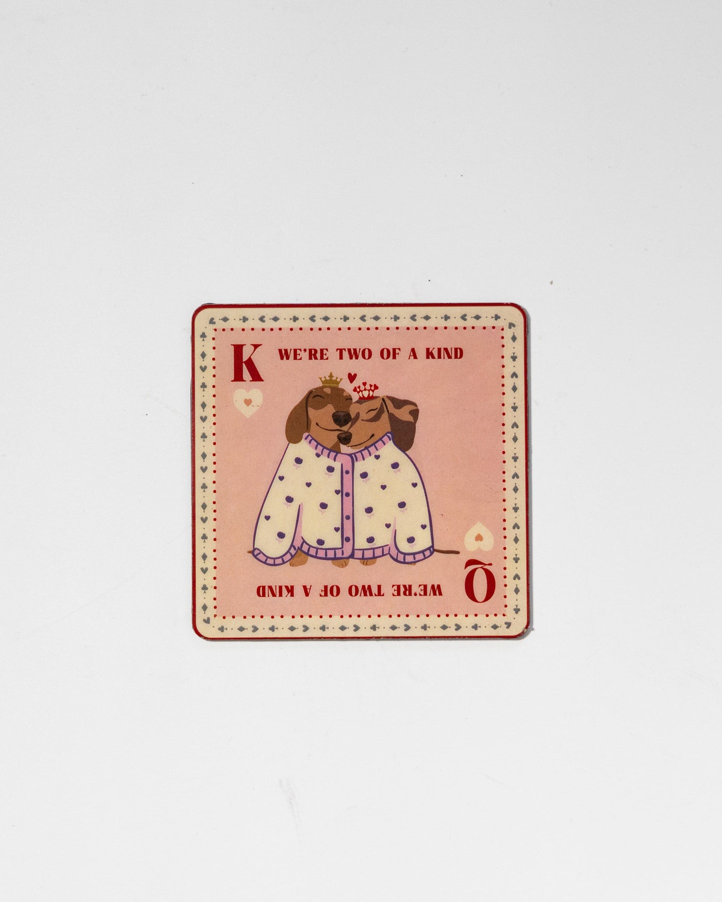 The Royal Hearts Club Metal Coasters & Fridge Magnets - Set of 4
