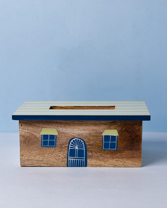 Townhouse Handpainted Tissue Box