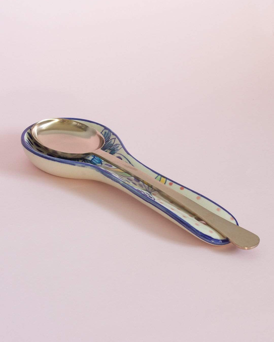 Wild Indigo Handpainted Spoon Rest