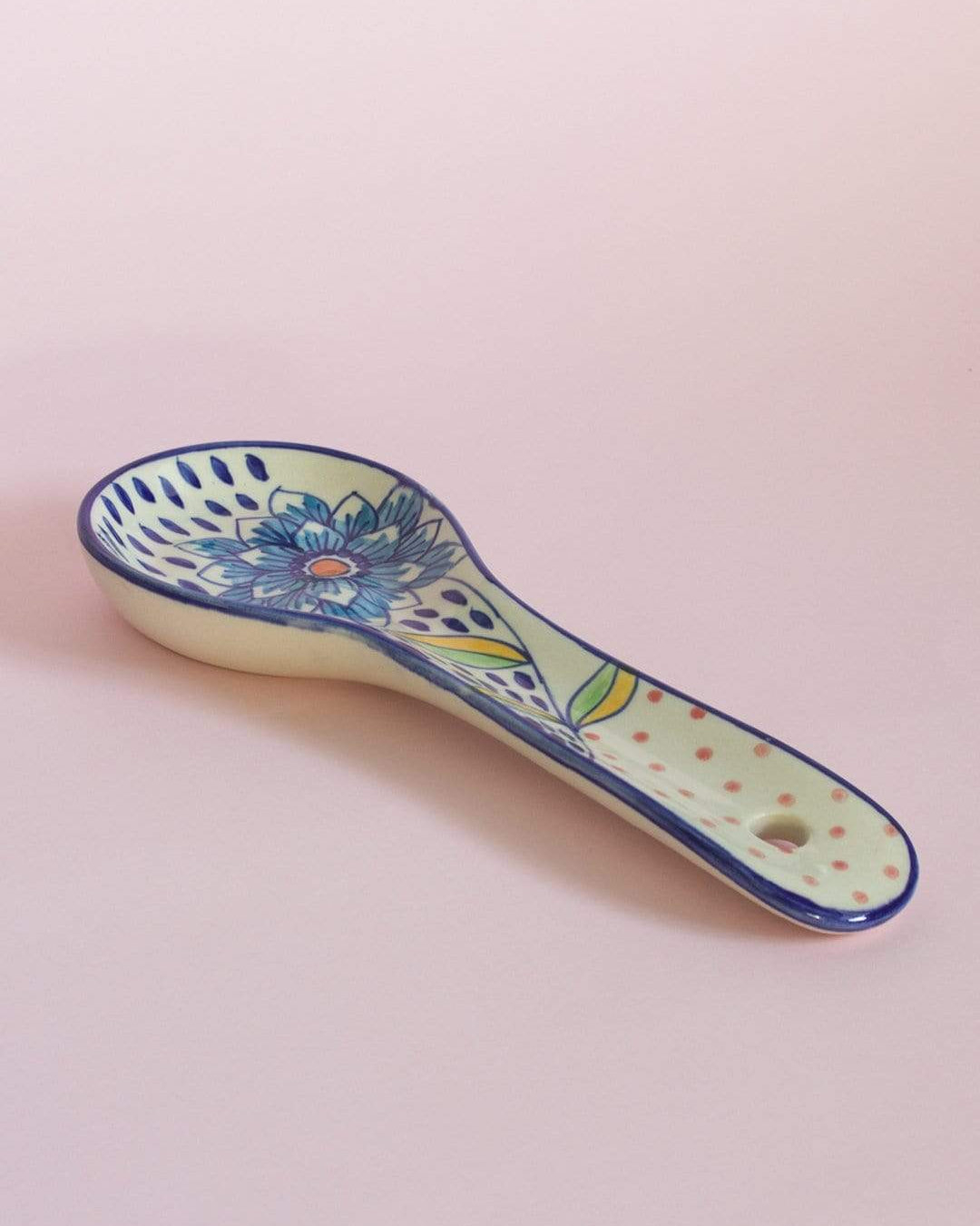Wild Indigo Handpainted Spoon Rest