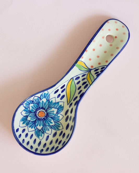 Wild Indigo Handpainted Spoon Rest